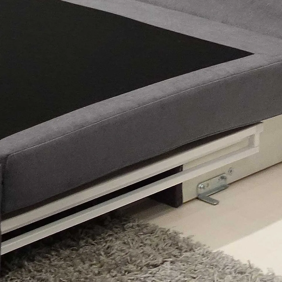 Klappsessel in Silber Grau Webstoff - Belania