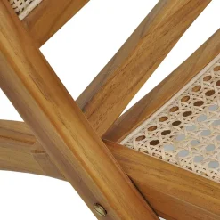 Klappsessel mit Wiener Geflecht aus Teak & Rattan - Vilrada