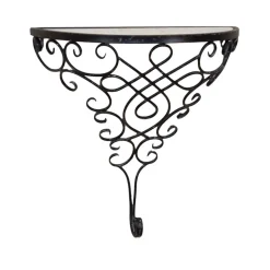 Klassicher Wandtisch Morenza mit schwarzem Metall