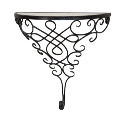 Klassicher Wandtisch Morenza mit schwarzem Metall