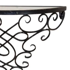 Klassicher Wandtisch Morenza mit schwarzem Metall