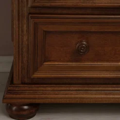 Klassisch gestaltete Hochkommode in Walnussfarben - Manicos