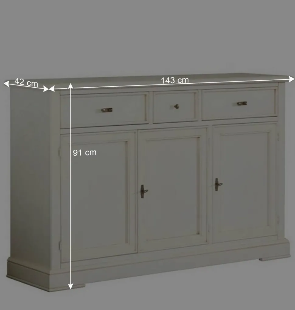 Klassische Anrichte in Antikweiß - Annot