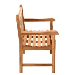 Klassische Holz Gartenbank mit Lehnen - Klahuma