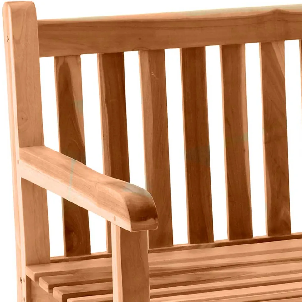 Klassische Holz Gartenbank mit Lehnen - Klahuma