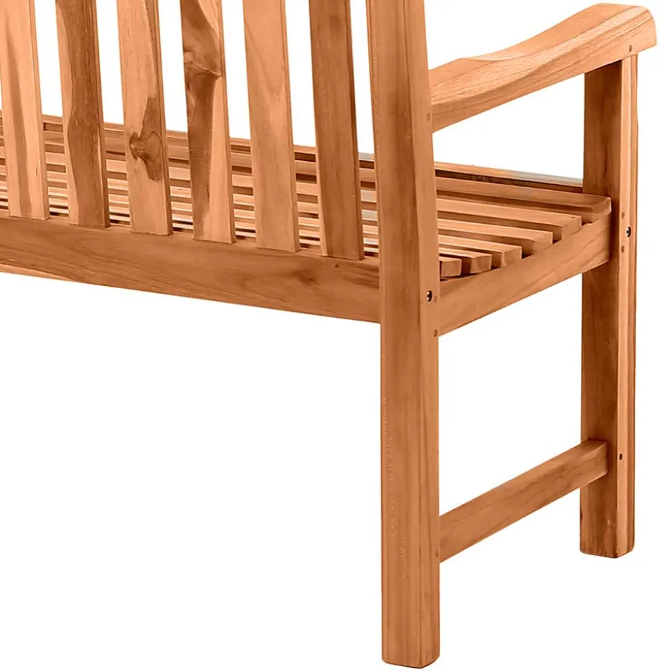 Klassische Holz Gartenbank mit Lehnen - Klahuma