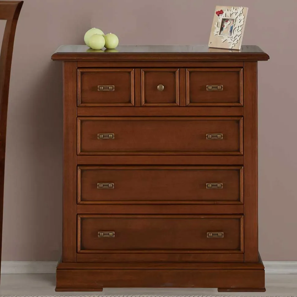 Klassische Kommode in Walnuss Braun - Istefanio