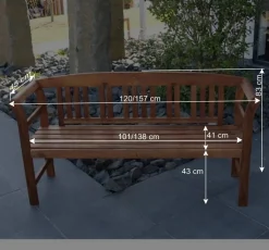 Klassische Sitzbank Run für Garten