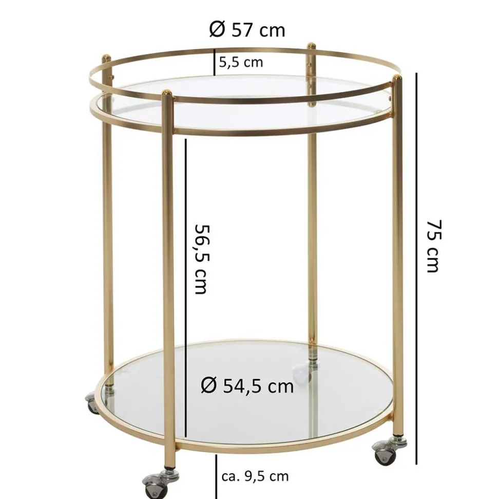 Klassischer Servierwagen mit 2 Ebenen - Lavista