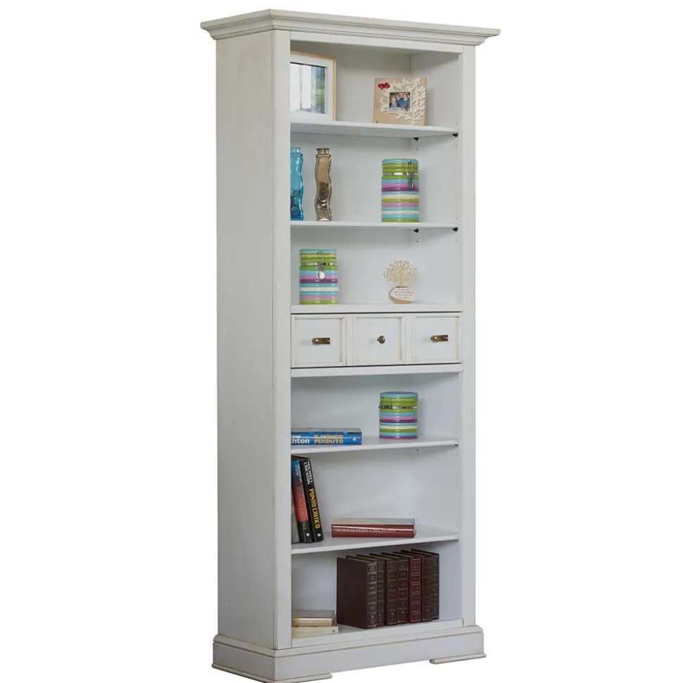 Klassisches Bücherregal in Antikweiß - Annot