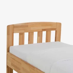 Klassisches Holzbett Seriacus mit Kopfteil halboffen