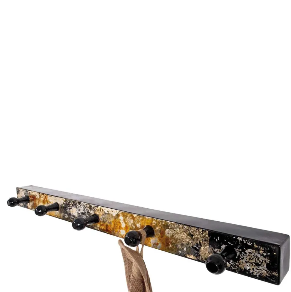 Kleiderhakenleiste Kairawan in Schwarz Gold