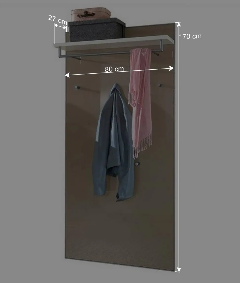 Kleiderpaneel Srocca in Taupe Glas beschichtet