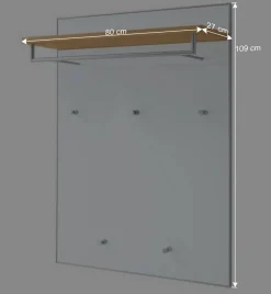 Kleiderpaneel Wynoca in Weiß Glas beschichtet