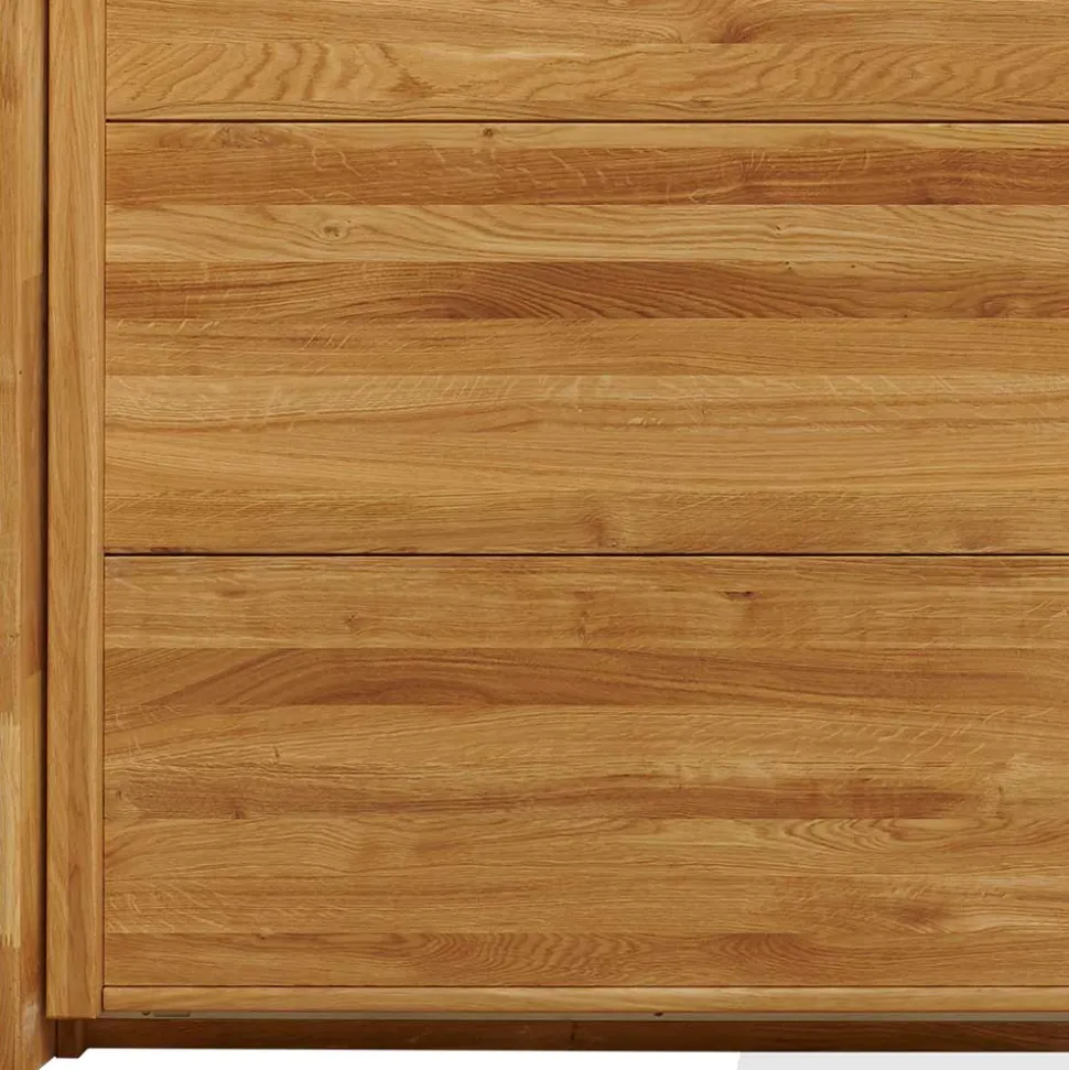 Kleiderschrank aus Wildeiche mit Weißglas - Divnoi