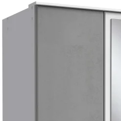Kleiderschrank in Betonoptik Lichtgrau & Weiß - Karimos