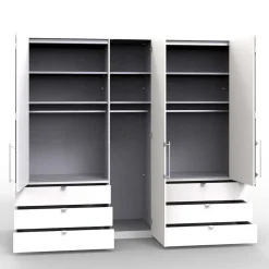 Kleiderschrank in Creme Glasbeschichtung - Porecca