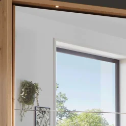 Kleiderschrank in Eiche Bianco & Spiegel - Paniola