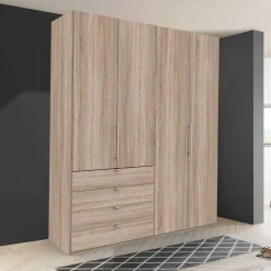 Kleiderschrank in Eiche Sägerau Dekor - Zayun