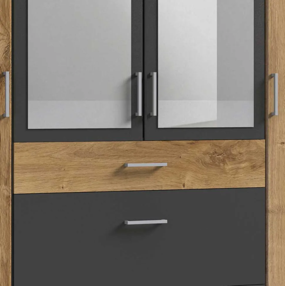 Kleiderschrank in Plankeneiche Holzoptik - Leviza