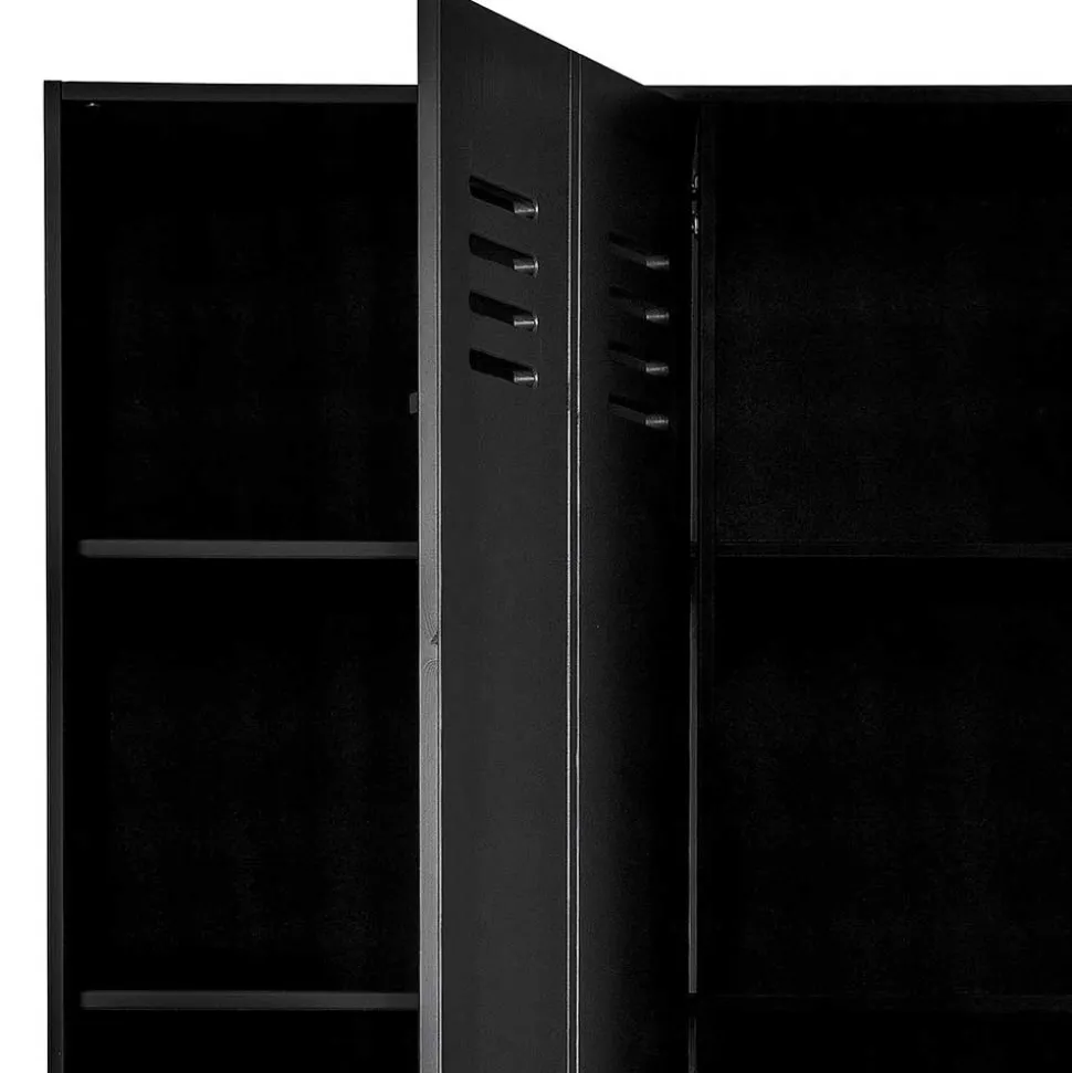 Kleiderschrank in Spind Optik aus Holz und Holzwerkstoff - Tivegos