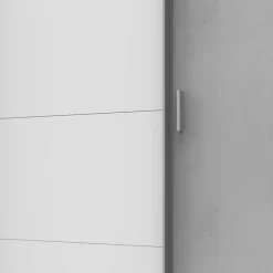 Kleiderschrank in Weiß & Lichtgrau Beton Optik - Viganno