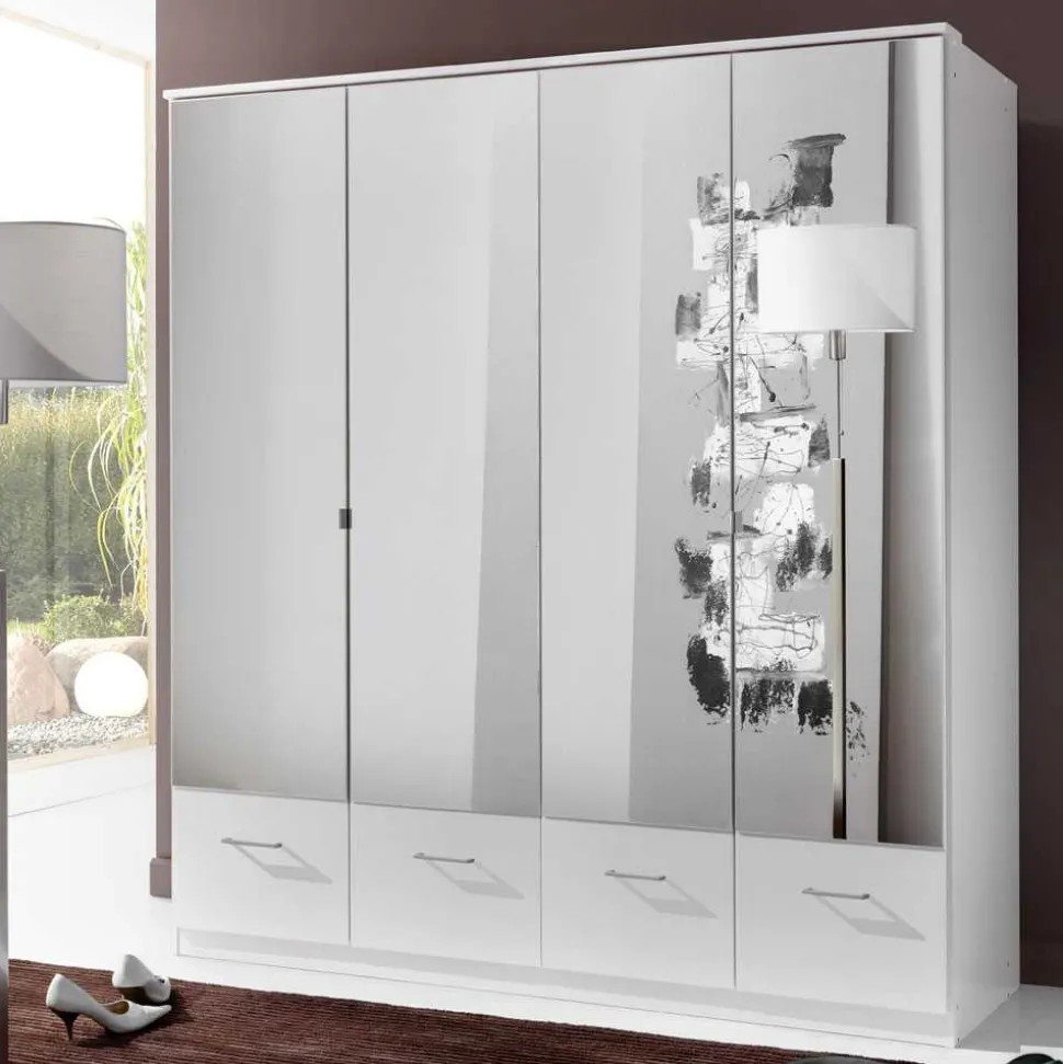 Kleiderschrank Mellevos in Weiß