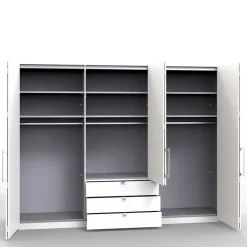 Kleiderschrank mit drei Schubladen & Falttüren - Rativian II