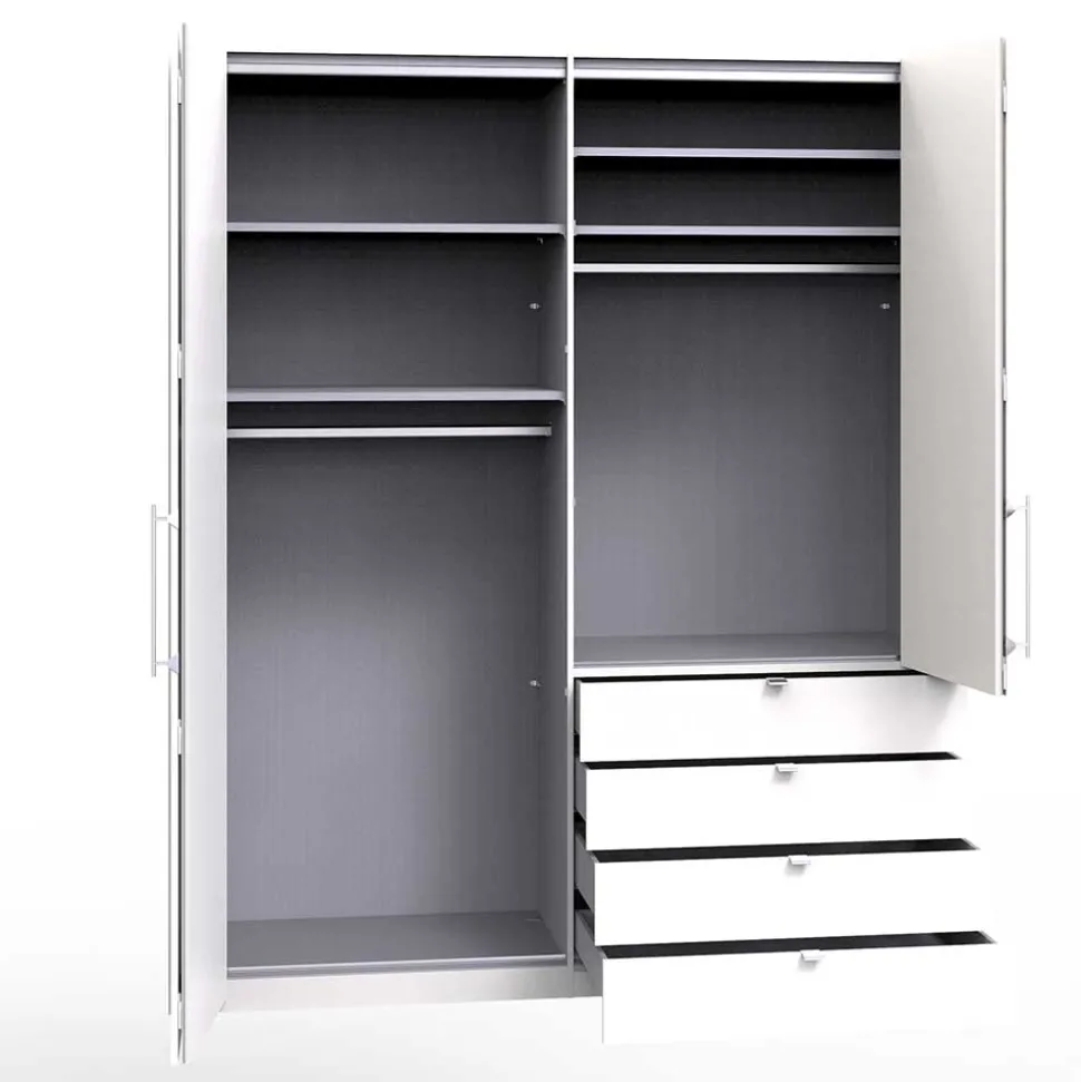 Kleiderschrank mit Falttüren & Schubladen - Donpiave