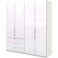 Kleiderschrank mit Glasfront Weiß - Dolienca