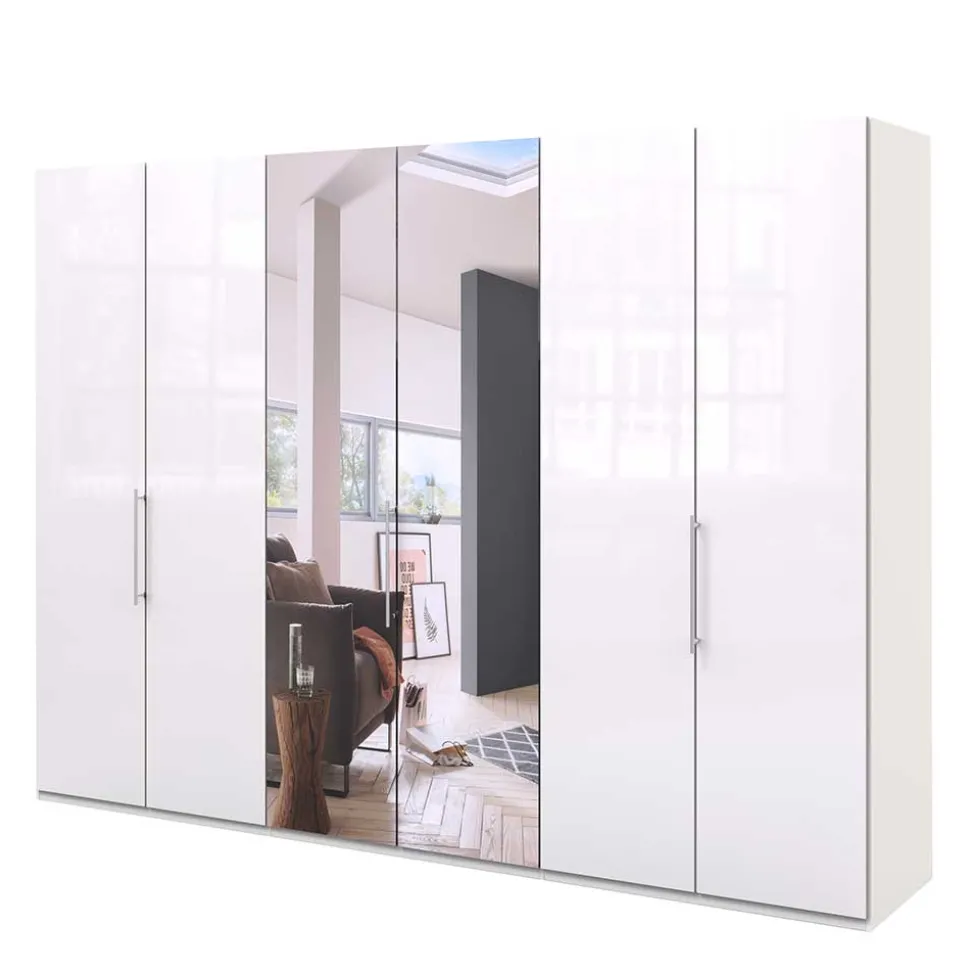 Kleiderschrank mit Gleittüren in Weiß - Dolienca