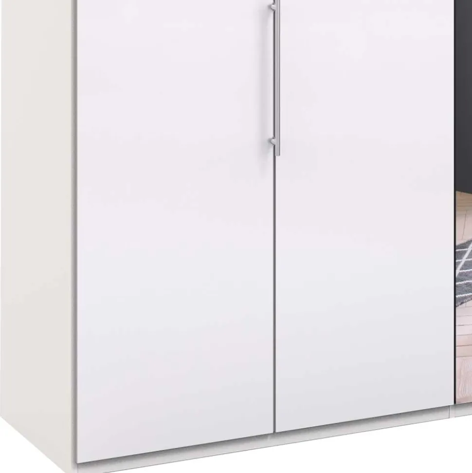 Kleiderschrank mit Gleittüren in Weiß - Dolienca