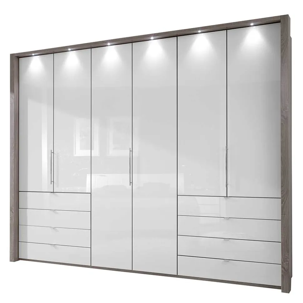 Kleiderschrank mit Passepartout & LED Licht - Empresian