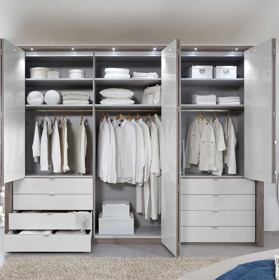 Kleiderschrank mit Passepartout & LED Licht - Empresian