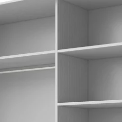 Kleiderschrank mit Schwebetüren in Esche Weiß - Pruducia