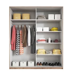 Kleiderschrank mit Schwebetüren mit Spiegel - Anglivia