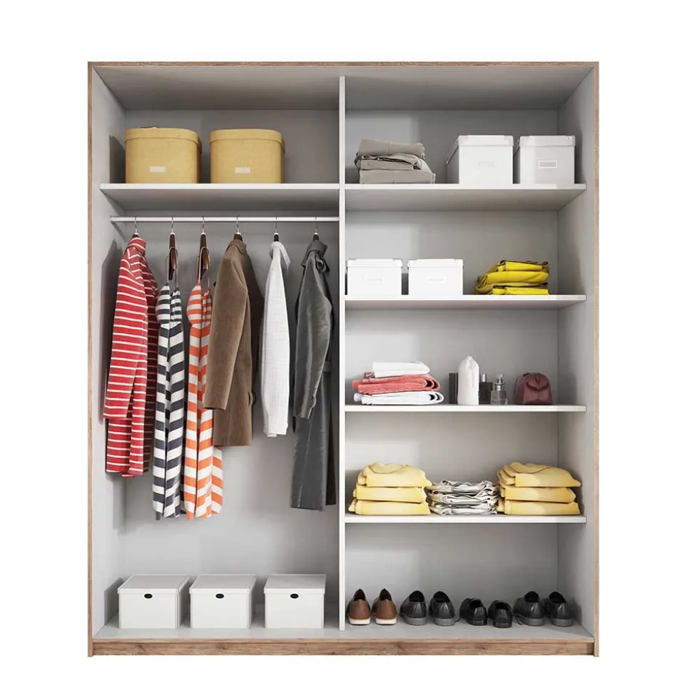 Kleiderschrank mit Schwebetüren mit Spiegel - Anglivia