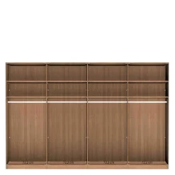 Kleiderschrank mit Schwebetüren in Dunkelbraun - Vutonia