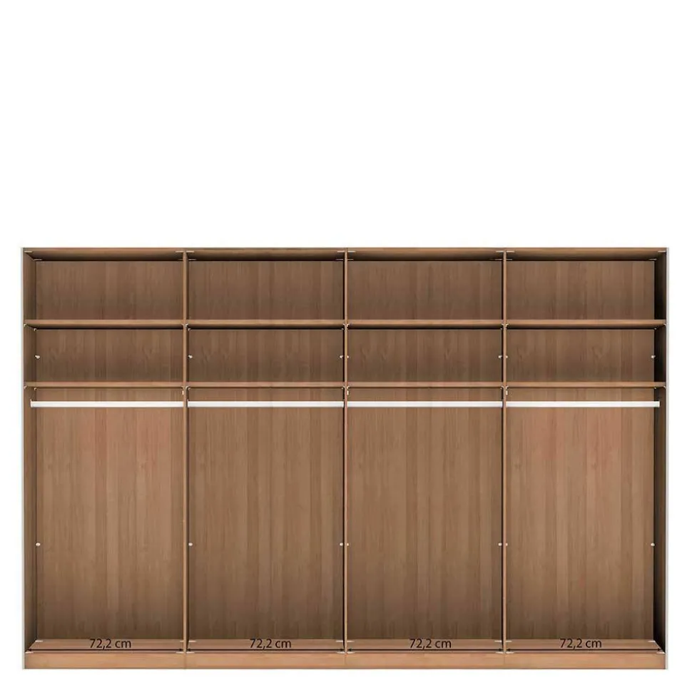 Kleiderschrank mit Schwebetüren in Dunkelbraun - Vutonia