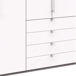 Kleiderschrank mit vier Metallauszug Schubladen - Tivierto