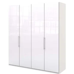 Kleiderschrank mit zwei Falttüren in Weiß - Dolienca