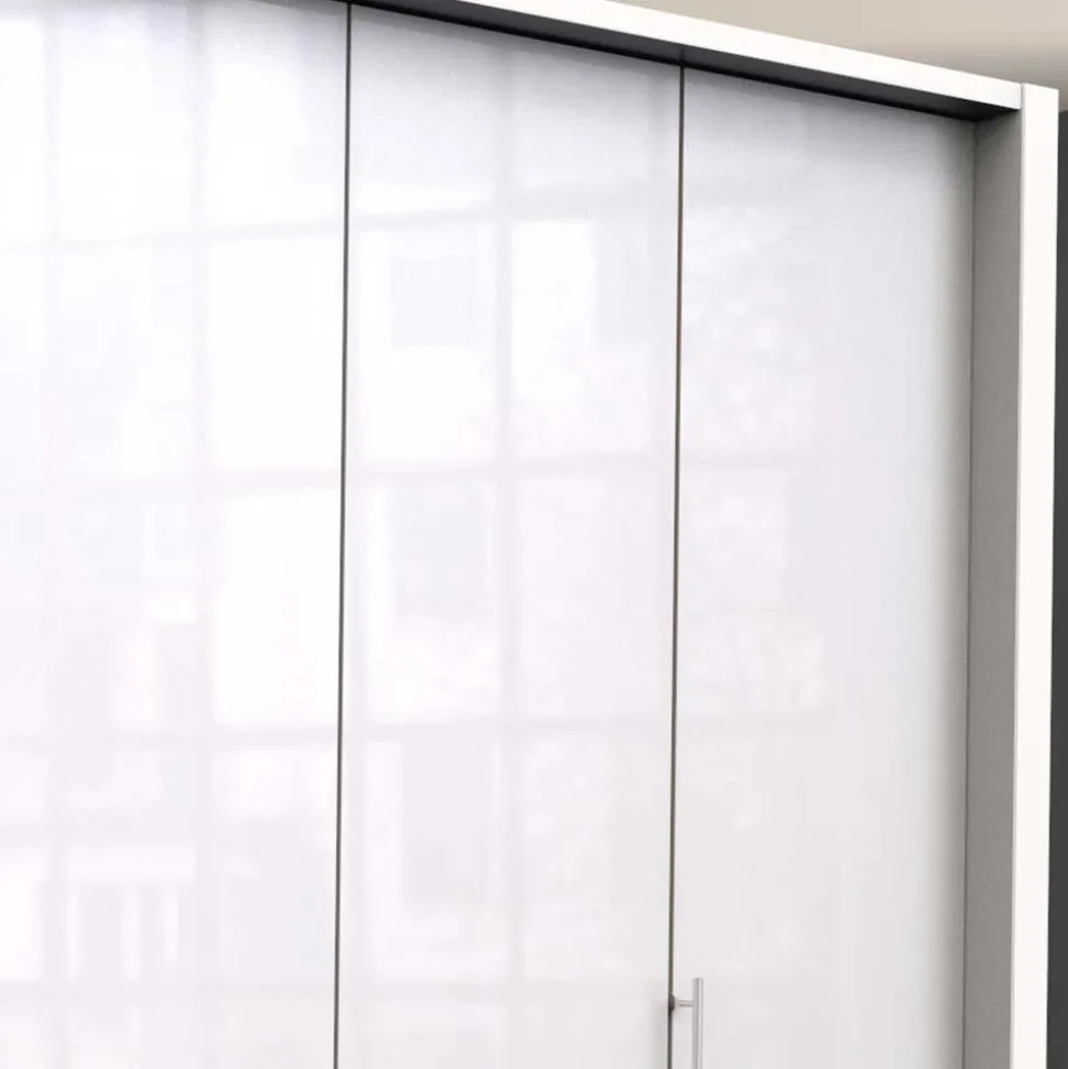 Kleiderschrank mit zwei Falttüren in Weiß - Dolienca