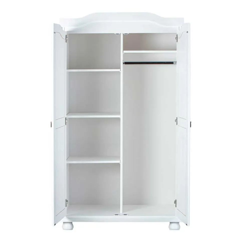 Kleiderschrank Nanini in Weiß
