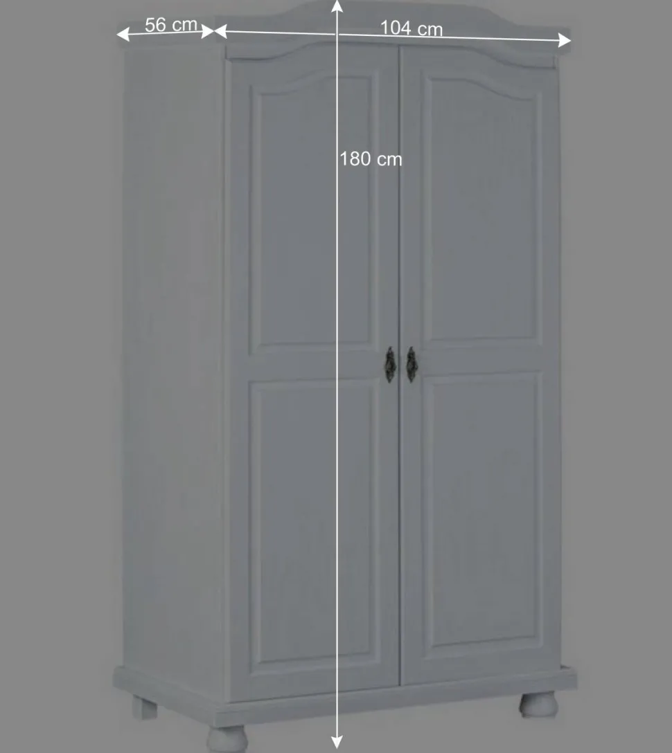 Kleiderschrank Nanini in Weiß