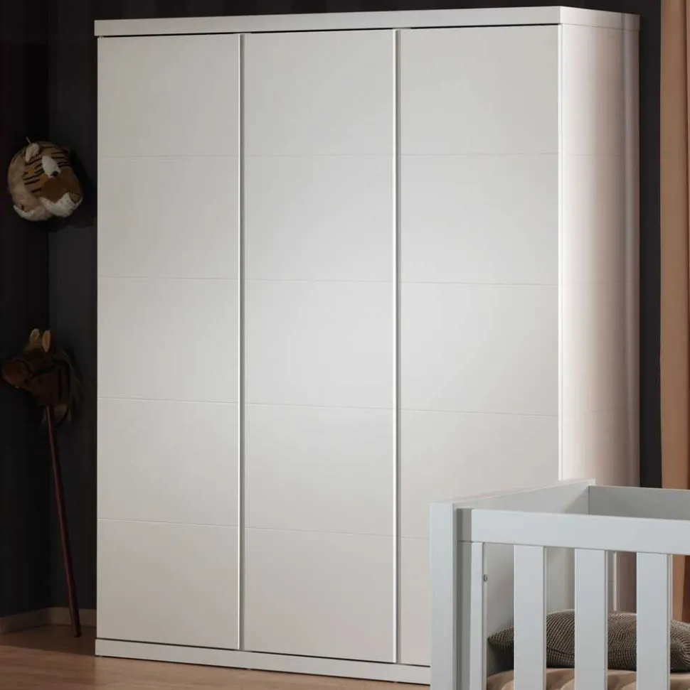 Kleiderschrank Raven in Weiß lackiert