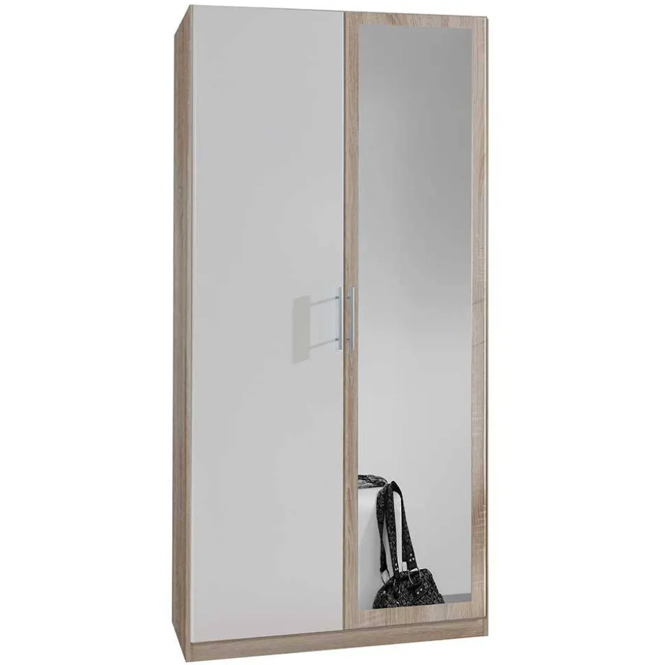 Kleiderschrank Schlafzimmerschrank mit Spiegel - Turino