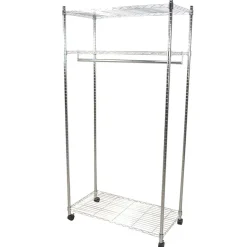 Kleiderwagen Rollgarderobe aus Stahl in Chrom - Didicto