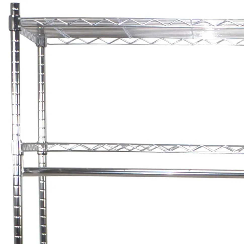 Kleiderwagen Rollgarderobe aus Stahl in Chrom - Didicto