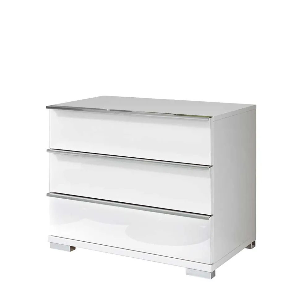 Kleine Kommode Zianatto in Weiß