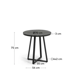 Kleiner Tisch in Rund aus Terazzo Stein - Gracelino